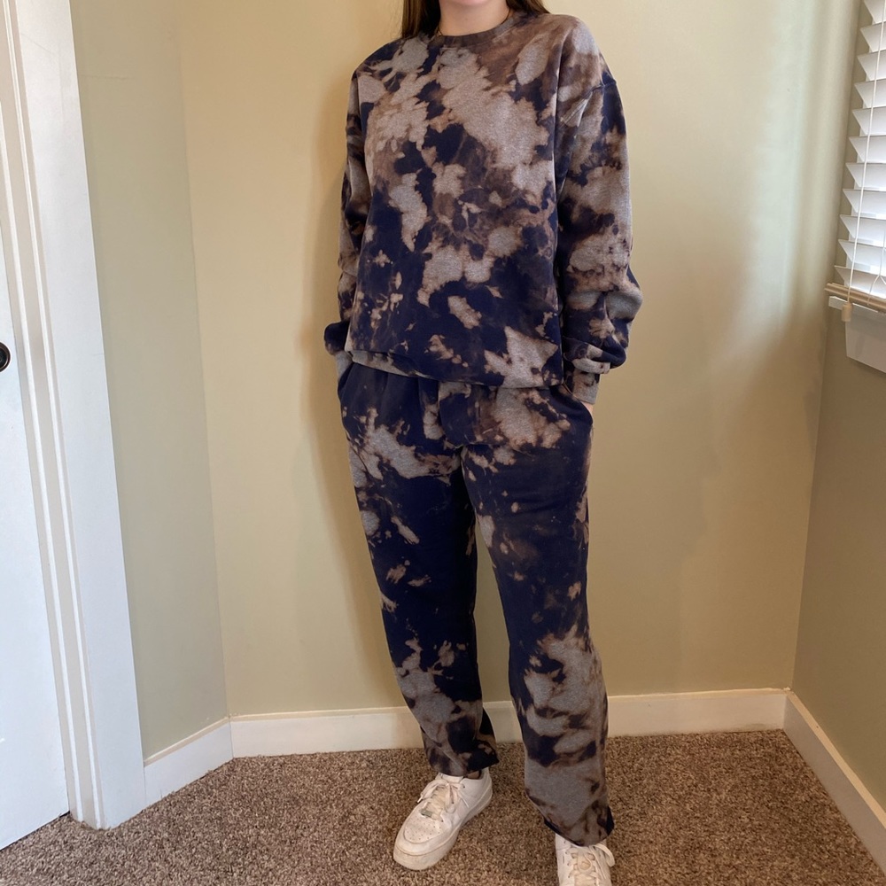 Bleached Dyed Lounge Set